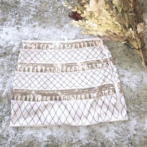 Sparkling evening mini skirt